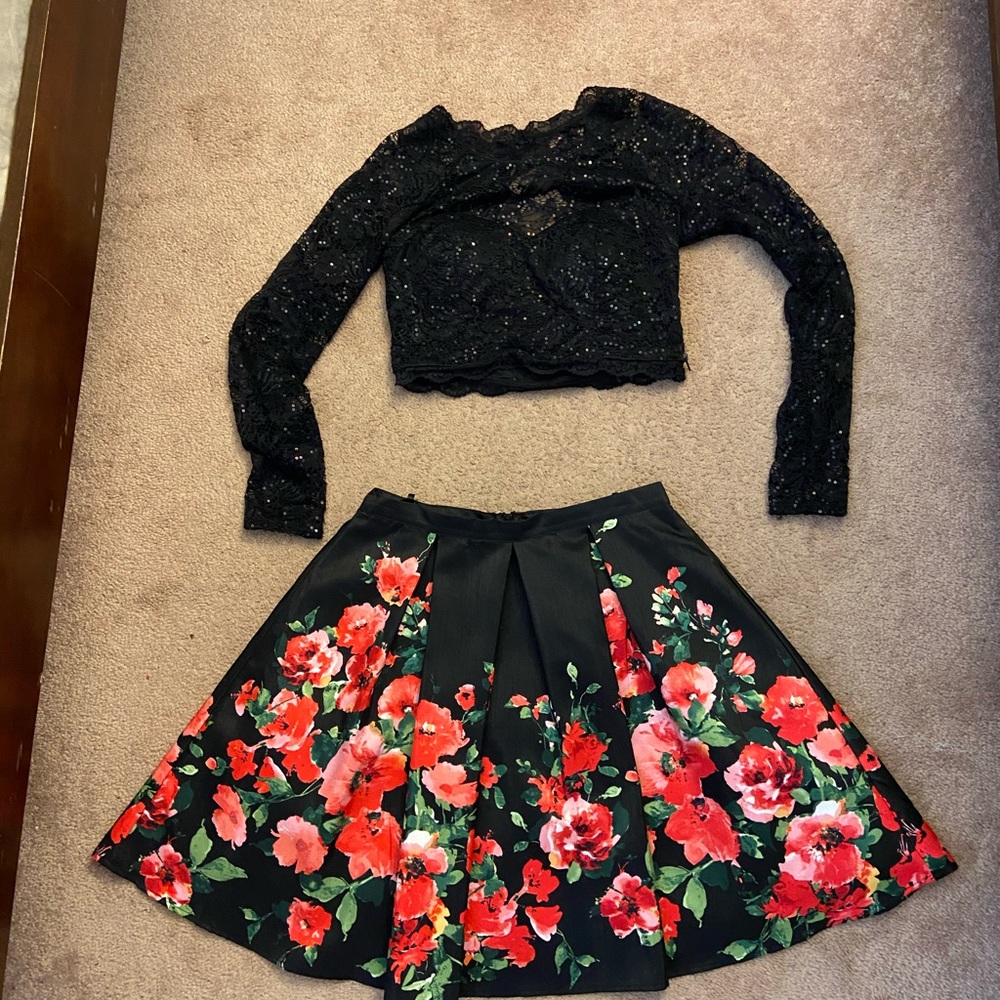 two piece homecoming dress